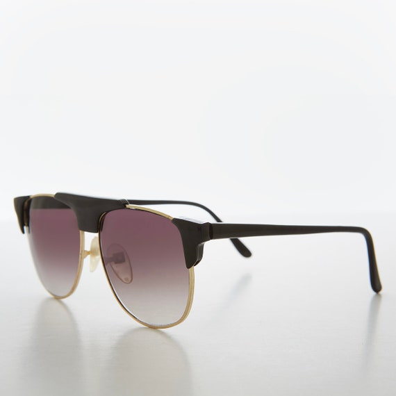 Square Unisex 80s Vintage Sunglasses - Kennith - image 2