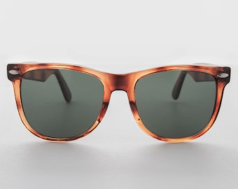 Gafas de sol clásicas cuadradas vintage de carey con lentes de cristal - Draper