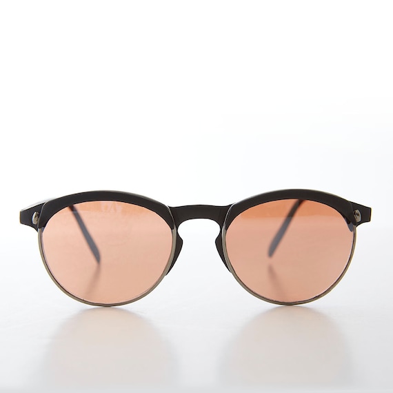 Round Copper Lens Simple Driving Sunglasses  - Fa… - image 1