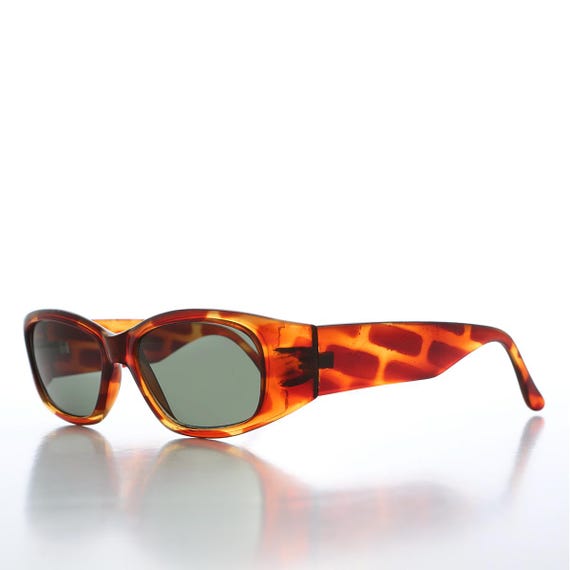 90s Bold Rectangular Wrap Style Sunglass - Sevan - image 8
