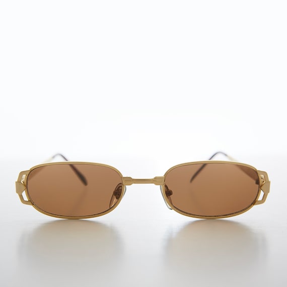 Small Rectangle Unisex Vintage Sunglasses -Syds - image 3