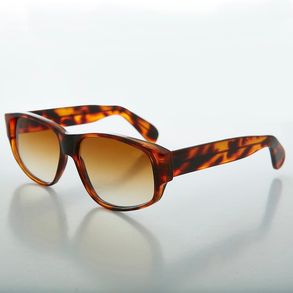 Wide Rectangular Mod Vintage Sunglasses - Fez - image 4