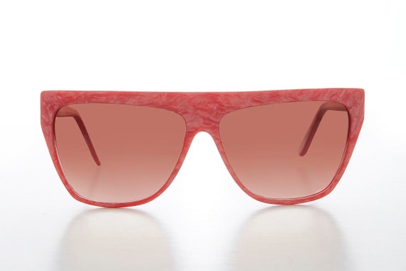 Colorful 80s Flat Top Sunglass - Taffy - image 2