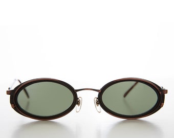 Oval 90s Combination Frame Vintage Sunglasses - Dorian