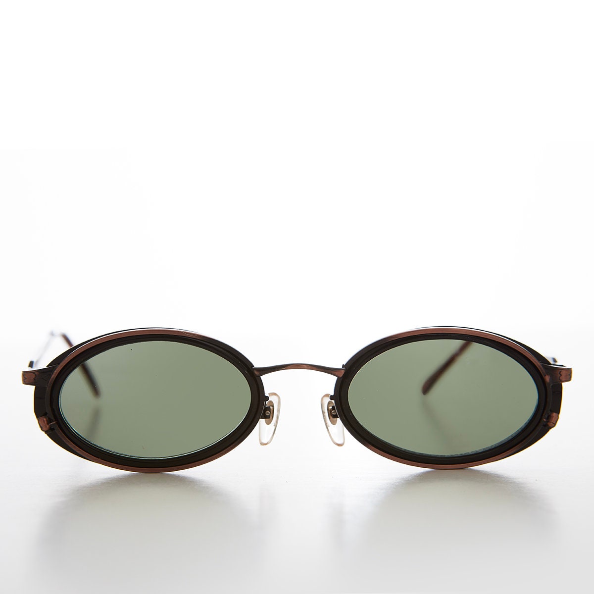 NWT True Vintage 90\'s Small Oval Combo Classic Coppermax lens tech sunglasses Amazon.com: Onrtry Vintage Small Oval Sunglasses for Women  main image 2