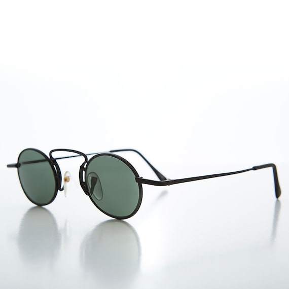 Small Oval Metal Spectacle Sunglasses - Noble