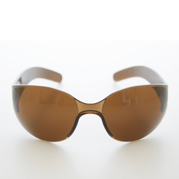 Unisex Futuristic Goggle Wrap Around Sunglasses -… - image 5