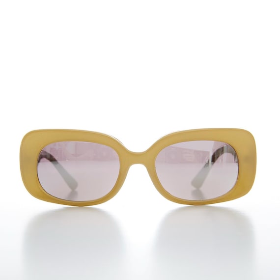 Large Mod Bold Rectangular Vintage Sunglass - Tut… - image 11
