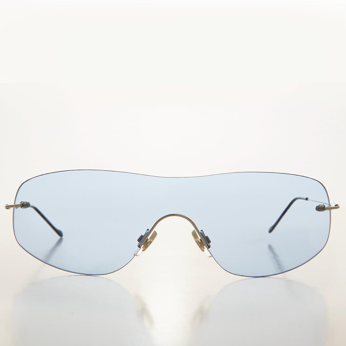 Y2k Rimless Shield Sunglasses - Stary - Etsy