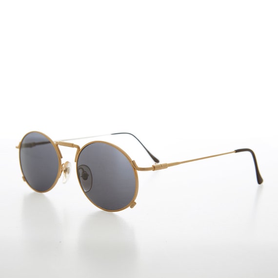 Oval Steampunk Vintage Sunglasses - Eben - image 1