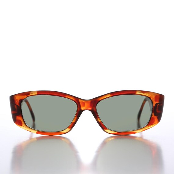 90s Bold Rectangular Wrap Style Sunglass - Sevan - image 7