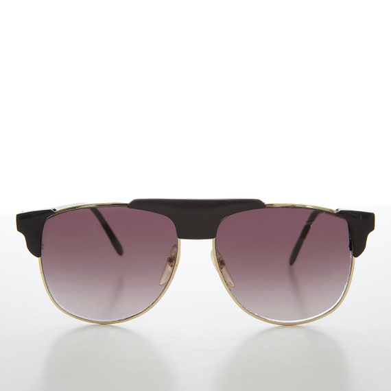 Square Unisex 80s Vintage Sunglasses - Kennith - image 1