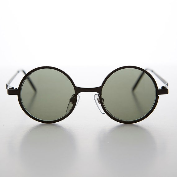 Small Round Metal Vintage Sunglasses - Merlin 2