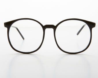 Large Round 80s Preppy Schoolboy Eyeglasses - Large Smarty