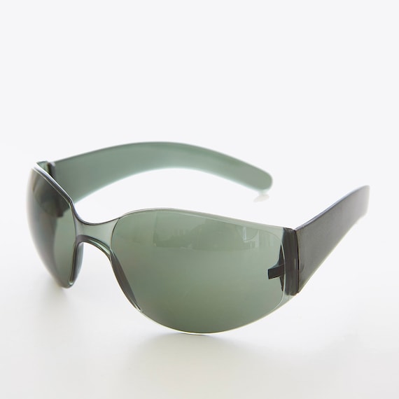 Unisex Futuristic Goggle Wrap Around Sunglasses -… - image 4