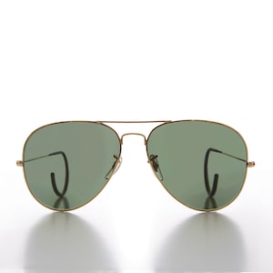 Classic Pilot Sunglasses with Cable Wrap Temple - Vapor