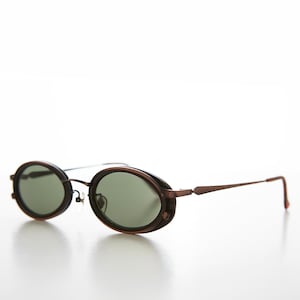 Oval 90s Combination Frame Vintage Sunglasses - Dorian