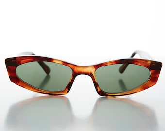 Narrow Edgy Cat Eye Vintage Sunglass - Cortney