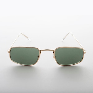 Small Metal Rectangular Vintage Sunglasses - Harvey