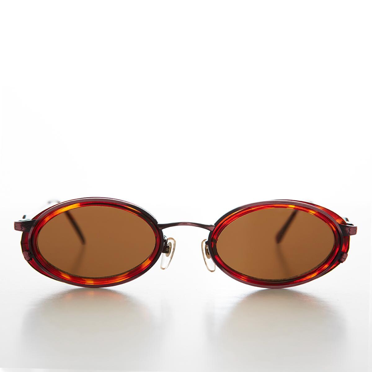 Oval 90s Combination Frame Vintage Sunglasses - Dorian - Etsy display picture 3