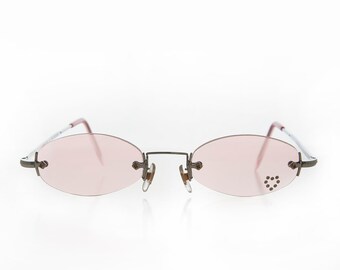 Micro Sunglass with Heart Rhinestone Accent - Primo