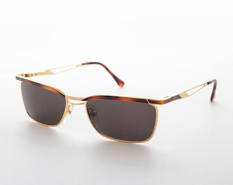 Gold Unique Vintage Sporty Fashion Sunglasses - Fonda