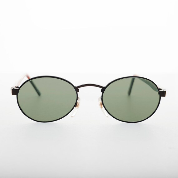 Oval Lens Vintage Metal Combo Sunglass Hipster Etsy