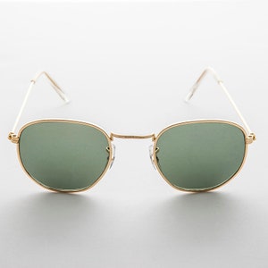 Everyday Rounded Square Vintage Sunglass with Glass Lens - Brody