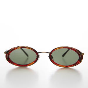 Oval 90s Combination Frame Vintage Sunglasses - Dorian