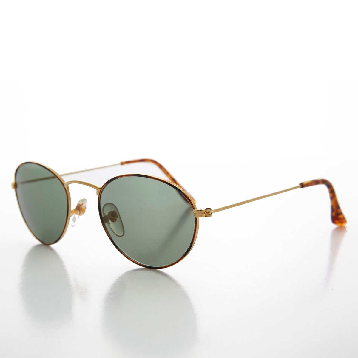 Women\'s Tortoiseshell Round Sunglasses with Gold Bridge Amazon.com: Sunglasses for Men Women Tortoiseshell Tan Brown  main image 3
