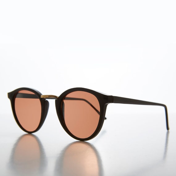 Round Sunglasses with Copper Lenses - Walden - image 2