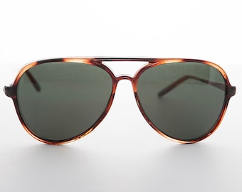 Classic Aviator Pilot Vintage  Glass Lens Sunglass - Air Boss