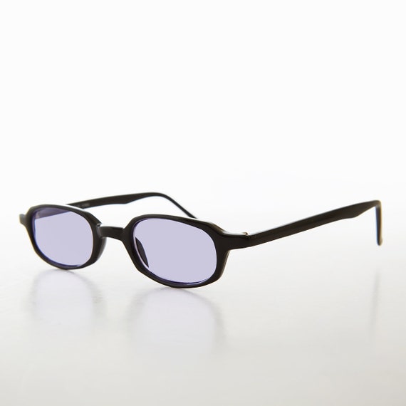 Micro Hippie Rectangular Black Sunglasses - Summe… - image 4