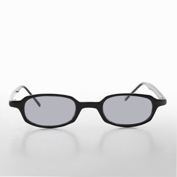 Micro Hippie Rectangular Black Sunglasses - Summe… - image 5