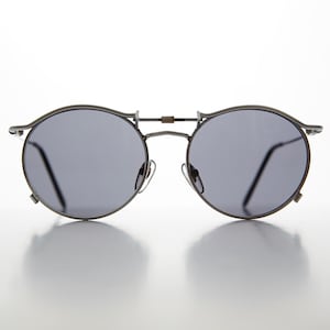 Round Goth Metal Vintage 90s Sunglass - Mackaveli
