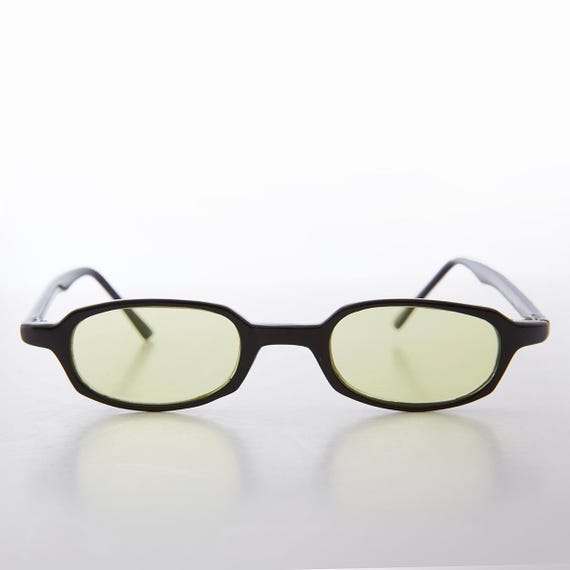Micro Hippie Rectangular Black Sunglasses - Summe… - image 3
