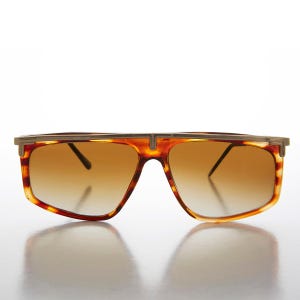 Rectangular Fat Top Gold Sunglasses - Rome
