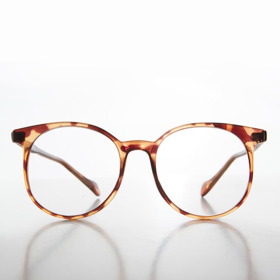 Large Round Preppy Schoolboy Hipster Eyeglasses w… - image 1
