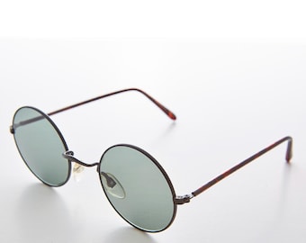 Small Round Hippy Vintage Sunglass Glass Lens - Roma