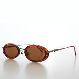 Oval 90s Combination Frame Vintage Sunglasses - Dorian