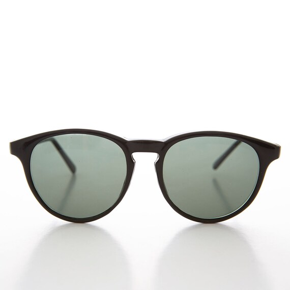 Round Retro Horn Rim Vintage Sunglasses- Preston - image 3