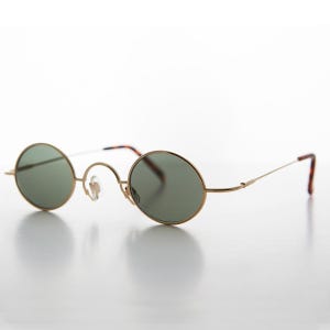 Micro Oval Spectacle Metal Vintage Sunglasses - Joseph