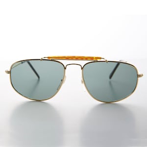 Rectangle Metal Aviator with Brow Bar - Dusty