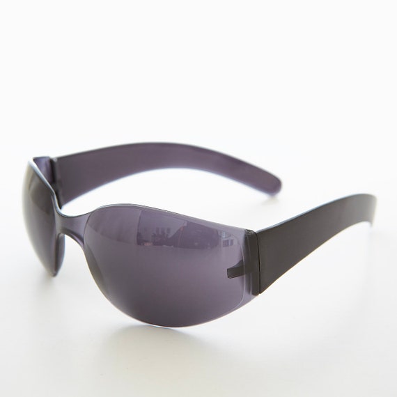 Unisex Futuristic Goggle Wrap Around Sunglasses -… - image 2