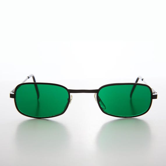 Colorful Small Rectangular Vintage Sunglass - Gal… - image 2