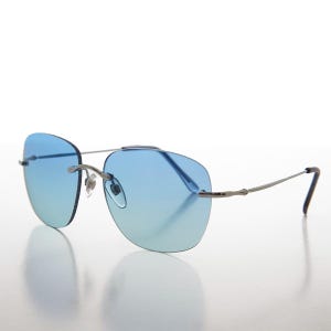 Rimless Tinted Lens Women's Vintage 90s Sunglasses