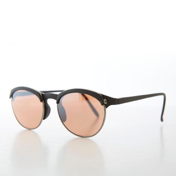 Round Copper Lens Simple Driving Sunglasses  - Fa… - image 2