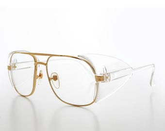 Vintage Safety Aviator Glasses with Protective Side Shields - Prodigy