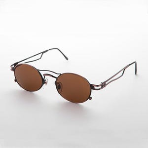 Sporty Oval Steampunk Vintage 90s Sunglasses - Iggy