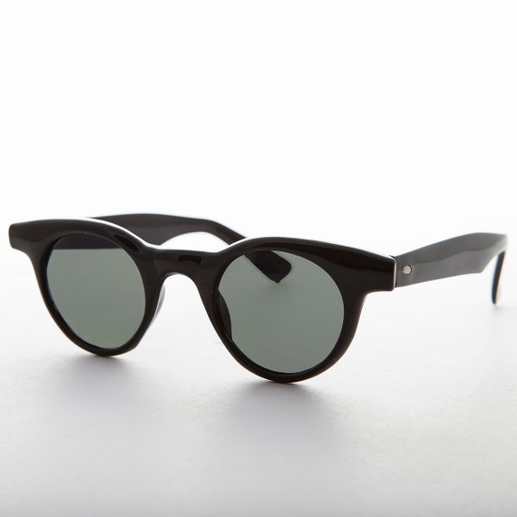 Small Round Horn Rim Vintage Sunglasses - Sydney 1 - image 4